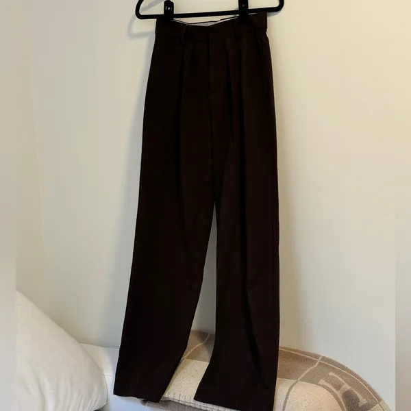 Zara chocolate brown trousers - Image 3