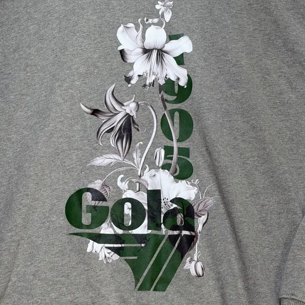 Gola for Anthropologie Grey Colorblock Floral Graphic Polo Dress M Sporty Tennis - Image 2