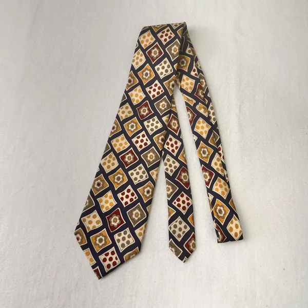 Brooks Brothers Silk Tie Men's Necktie Executive Collection Multicolor Geometric - Image 6