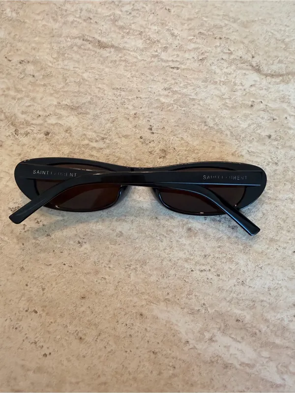 Saint Laurent Black Oval Sunglasses - Image 3