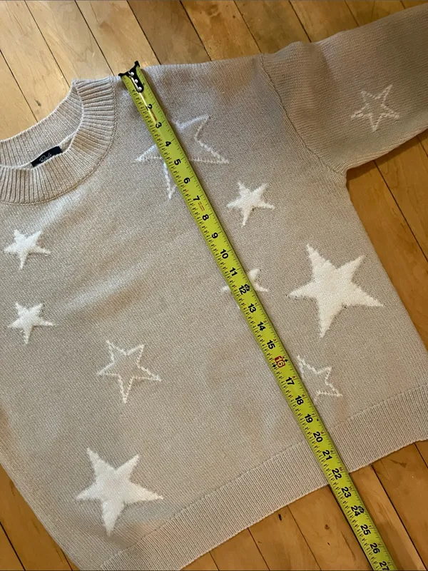 Rails Kana Camel Stars Crewneck Sweater Size Small - Image 8