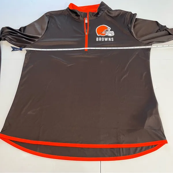 Fanatics Cleveland Browns Womens 1/4 Zip Long Sleeve Pullover Size‎ 2X - Image 7