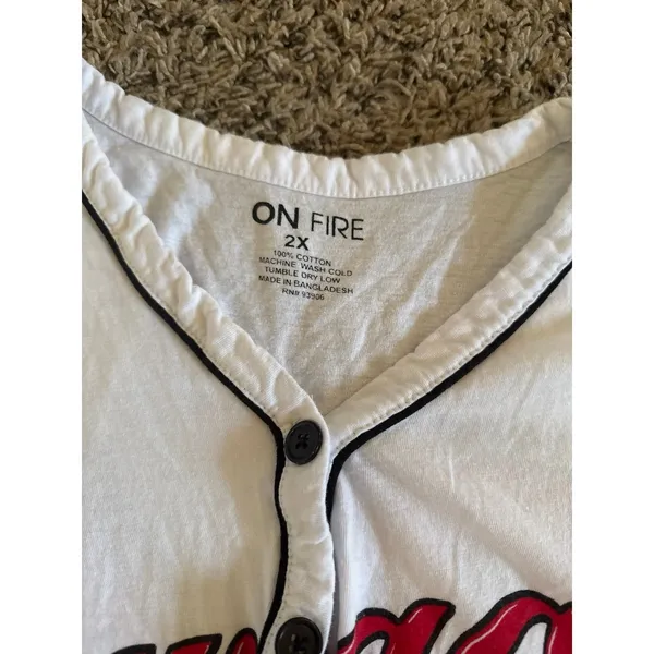 On Fire Women's‎ "Savage" Baseball Tee Size 2X - Image 3
