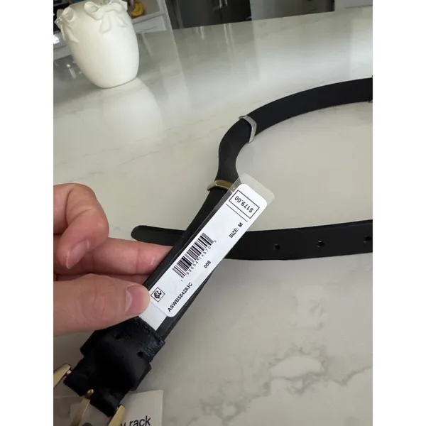 ALLSAINTS Arrow Ornament Leather Belt in Black Size Medium NEW - Image 3
