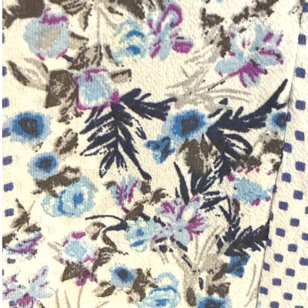 BANJUL Floral‎ Polka Dot Halter Wide Leg Jumpsuit Blue White Tie Waist NWOT M - Image 7