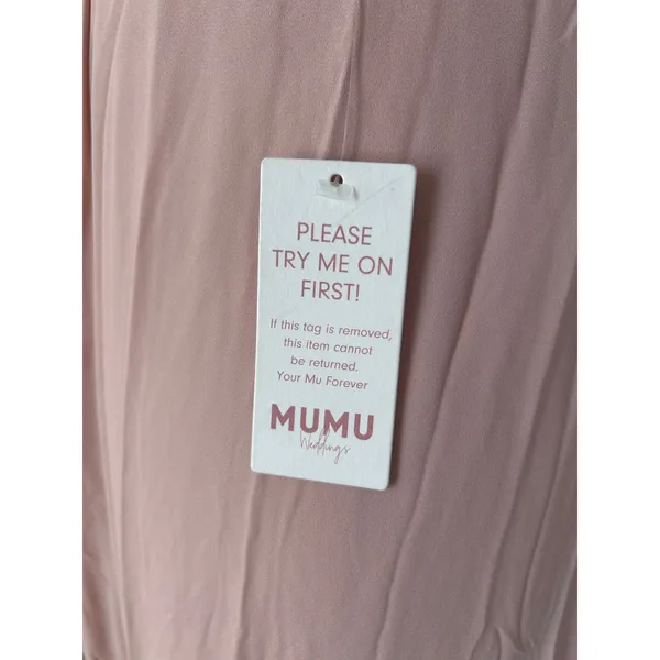 Show Me Your Mumu Jenn Maxi Dress – Neutral Mauve Chiffon Blush– Size XL – NWT - Image 15