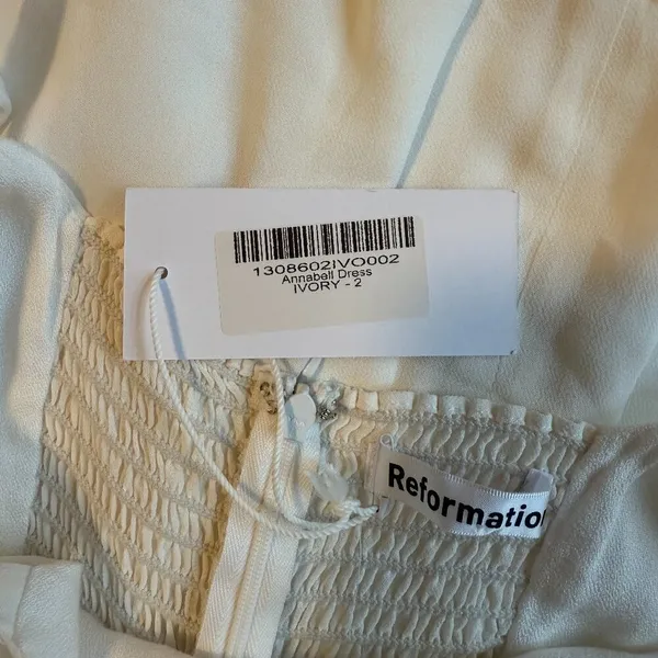 NWT Reformation Annabell Ivory Dress - Image 10
