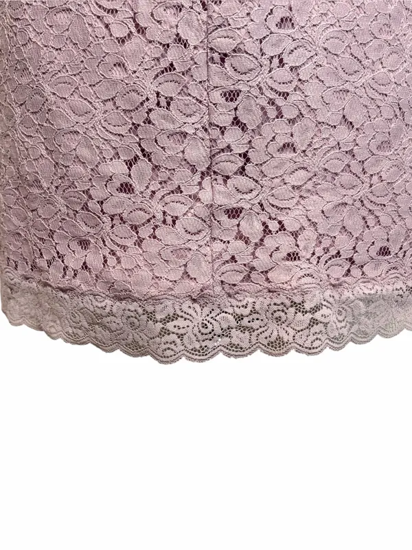 VINTAGE VICTORIA’S SECRET Lavender‎ Lace Mini Bodycon Dress, Medium - Image 9