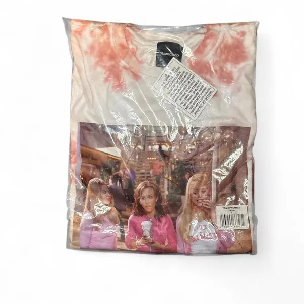 NWT Dumbgood x Mean Girls The Plastics Tie Dye Baggy Graphic T-Shirt — L/XL - Image 9