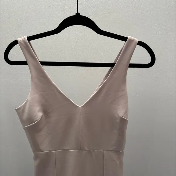 Show Me Your Mumu Neutral Beige V-Neck Trumpet Gown - Image 4