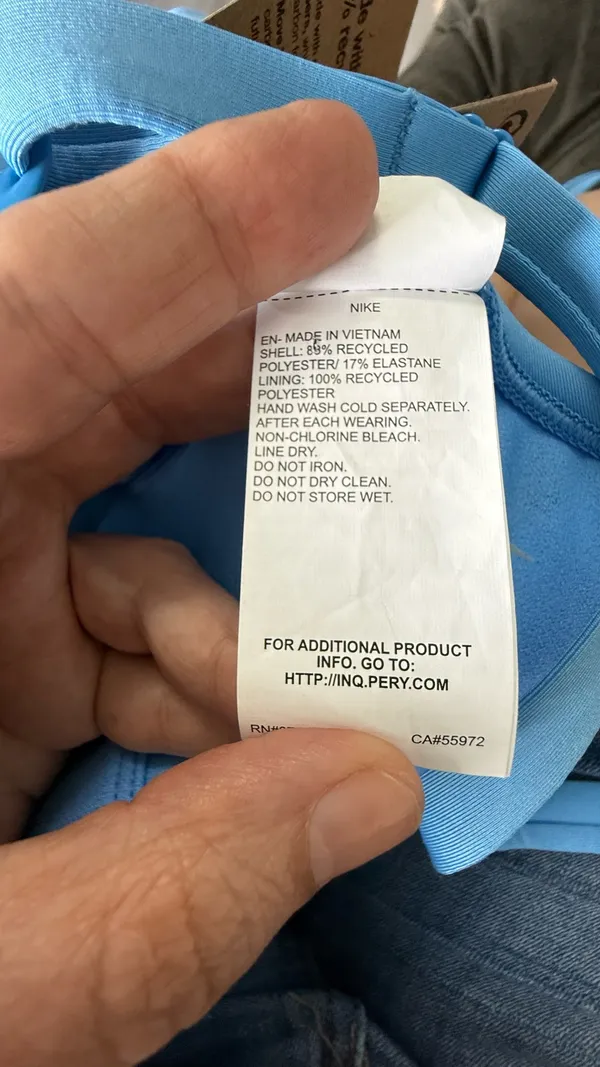 Nike Women’s Swim "Move to Zero" One-Piece Swimsuit - Light Blue - Size Large (L) - Image 12
