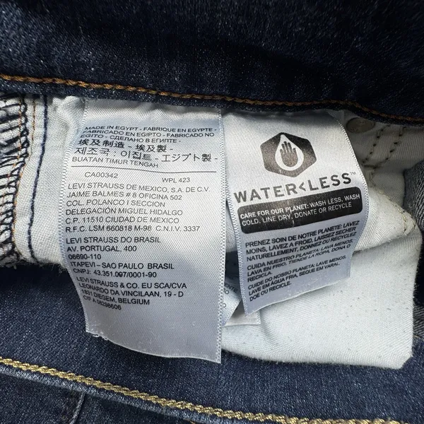Levis 505 Jeans Womens 14 Blue Straight Leg Stretch Denim Mid Rise Classic - Image 7