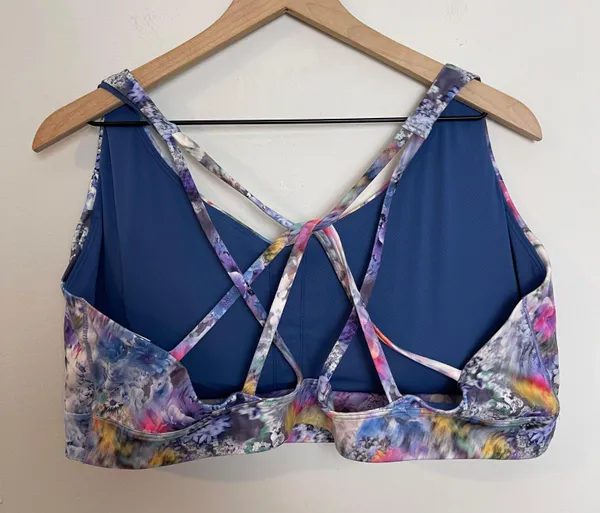 - Solace Bra D-DD Renewed Bloom Chrome Blue Yoga Pilates Barre Workout - Image 5