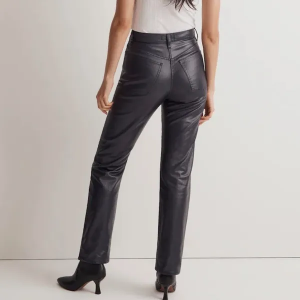 NWT Madewell The '90s Straight Jean in Coated Midnight Blue‎ Foil NN461 - Image 15