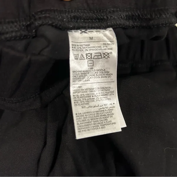 Old Navy Wide Leg Black Pull On Style Pants Women’s Medium - Image 4