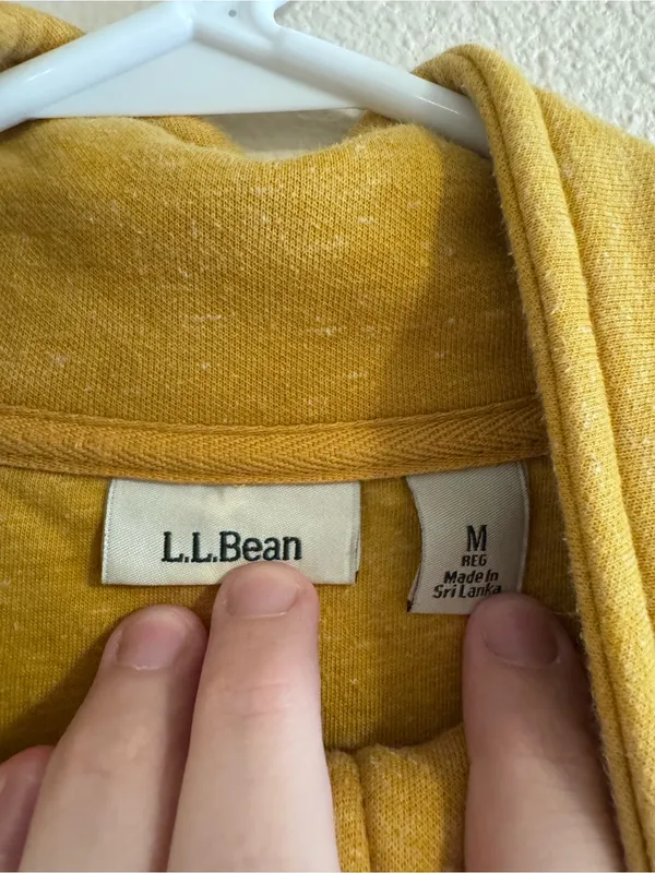 L.L. Bean Quilted Half‑Zip Pullover Sweater - Mustard - Image 2