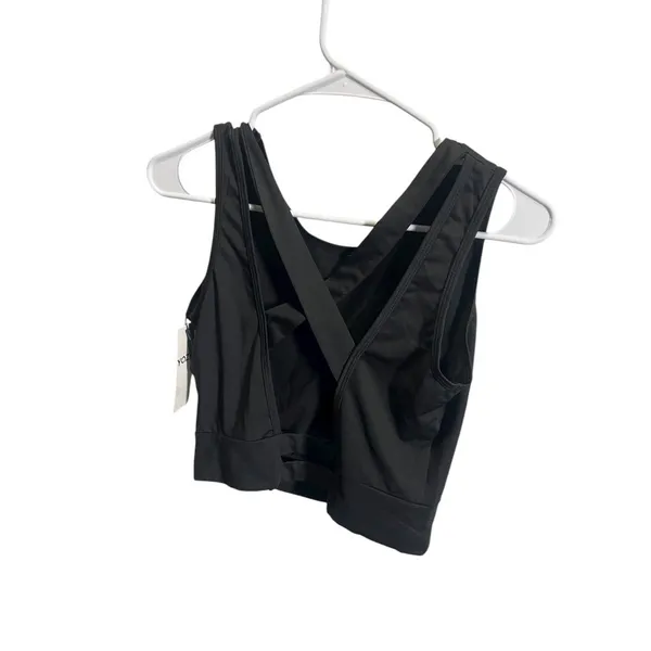 Yozy Womens‎ Black Workout Tank Top Large Polyester Blend - Image 2