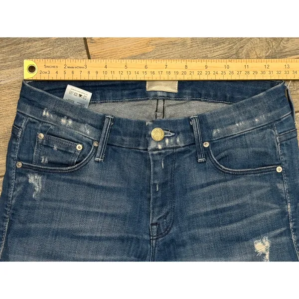 Mother The Looker Hillbilly Heart Skinny Jeans Low Rise Fray Hem‎ USA Size 26 - Image 6