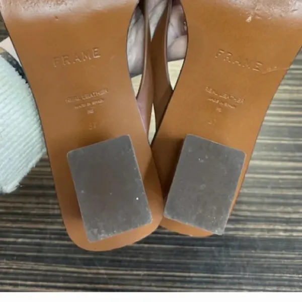FRAME Le Carbon Leather Thong Sandals - Tobacco size 7 $375 boho classic spring - Image 6