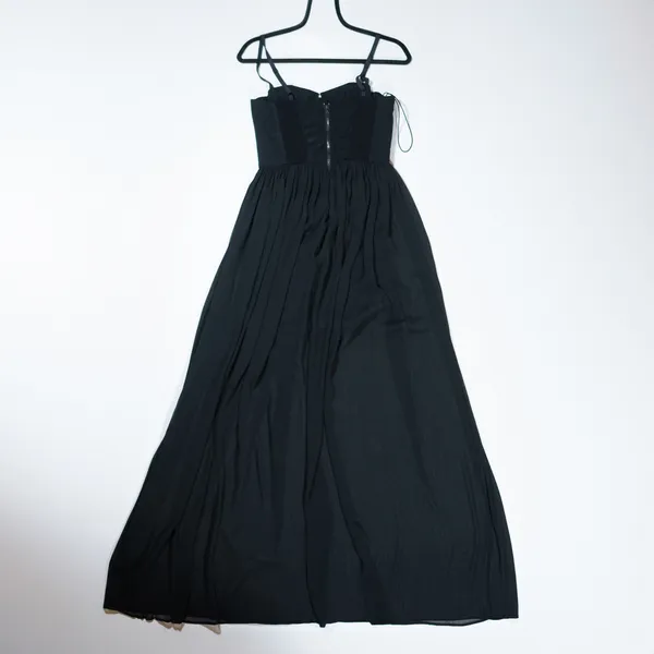 Alice + Olivia Shakira Bustier Sheer Mesh Overlay Tank Long Maxi Dress Black 4 - Image 2