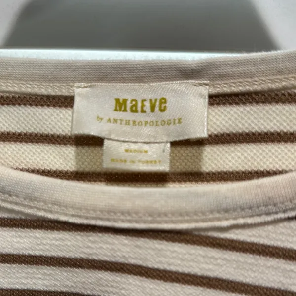 Maeve Tan Boxy Crop Long Sleeve Tee - Image 3