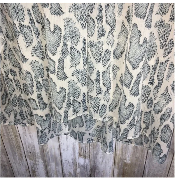 Jodifl Sheer Snake Print Off The Shoulder Blouse Medium - Image 2
