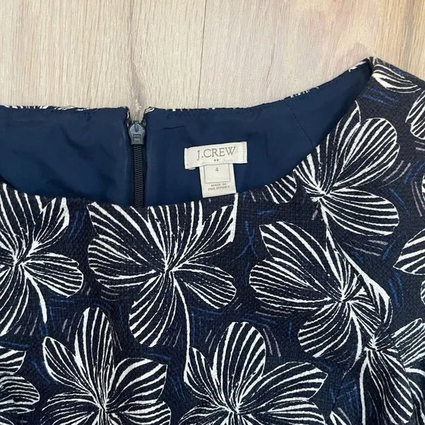 J. crew blue floral dress - Image 3