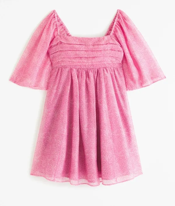 Abercrombie & Fitch Patterned Emerson Angel Sleeve Mini Dress S Tall - Image 2