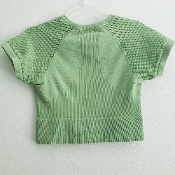 JoyLab Perforated Cropped Athletic Sports Top - Image 5