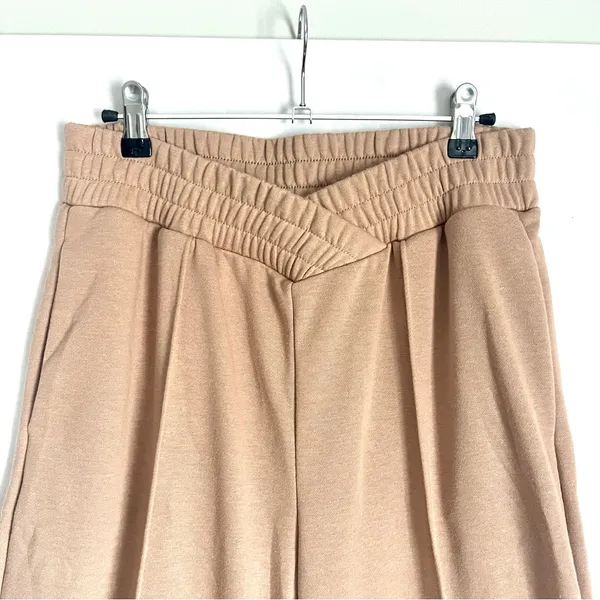 ANRABESS | Tan Crossover Wide Leg Joggers Sz M - Image 3