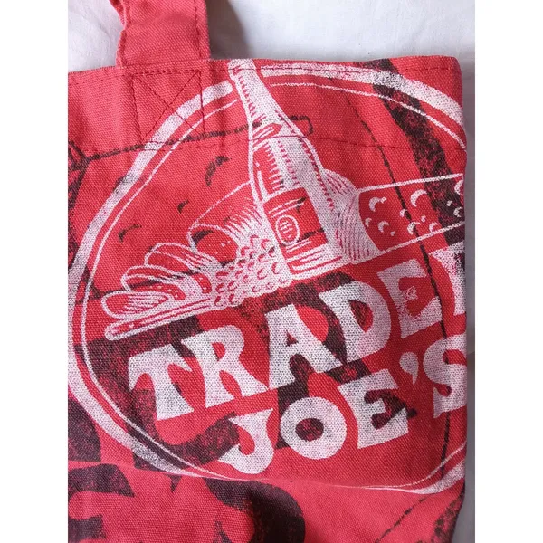 Vintage Retro Trader Joe's Wind and Cheese Red Tote Bag Excellent Condition - Image 8