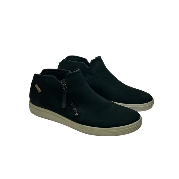 ECCO Soft 7 Tred Zip Booties Black Nubuck Leather High‎ Top Sneakers 430243 - Image 5