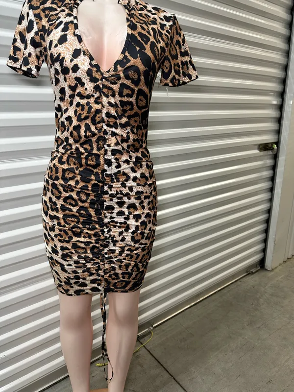Sexy Leopard Print Mini Dress 🐆 | DIY Halloween Costume - Image 2