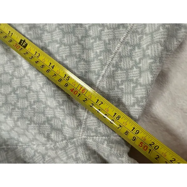 Columbia Sweater Womens Medium Gray White Quarter Zip Soft Fleece‎ Pullover Cozy - Image 9
