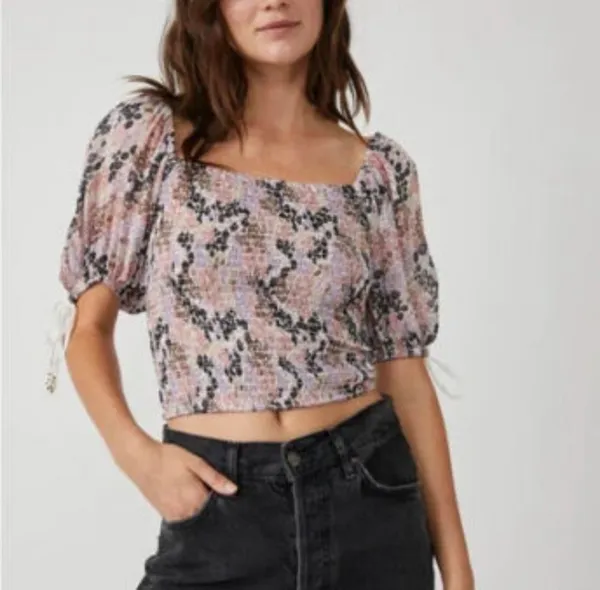 Free People: Back on Top Cropped Blouse - Image 2