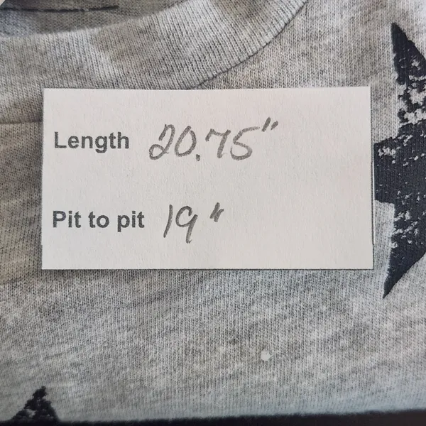 Fifth Sun Gray Tank Top with Stars NWT Size Large Cropped Star Tank Top - Image 6