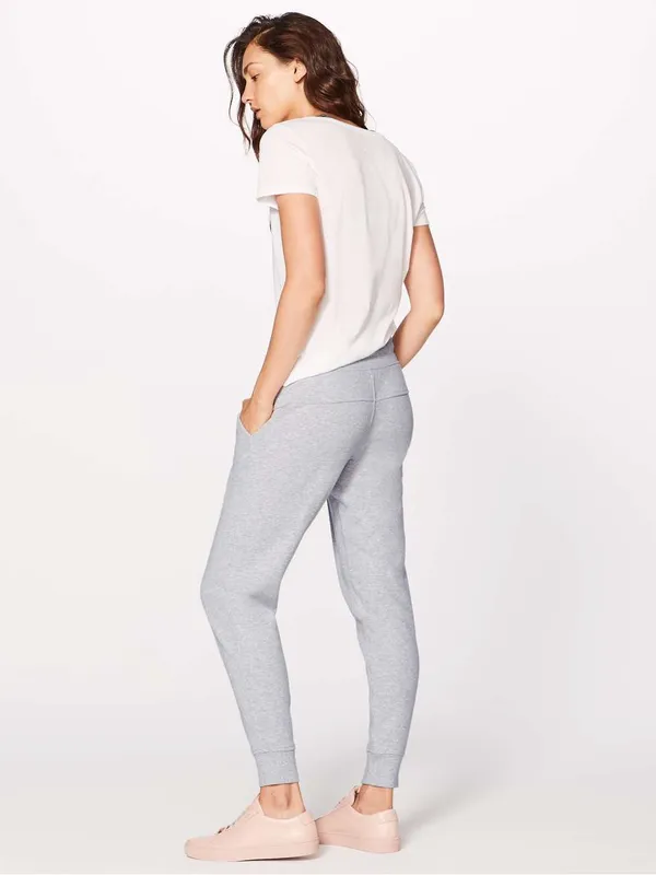 Lululemon Warm Down Jogger 28" Heathered Vapor Light Gray Size 6 - Image 2