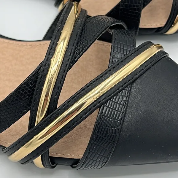 Cato Black Low Heels Shoes Slip on Size 10 Pointed‎ toes b38 - Image 4