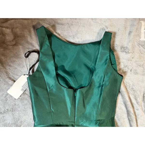 NWT Alfred‎ Sung Size 4R HUNTER GREEN HIGH LOW BRIDESMAID DRESS Formal - Image 10