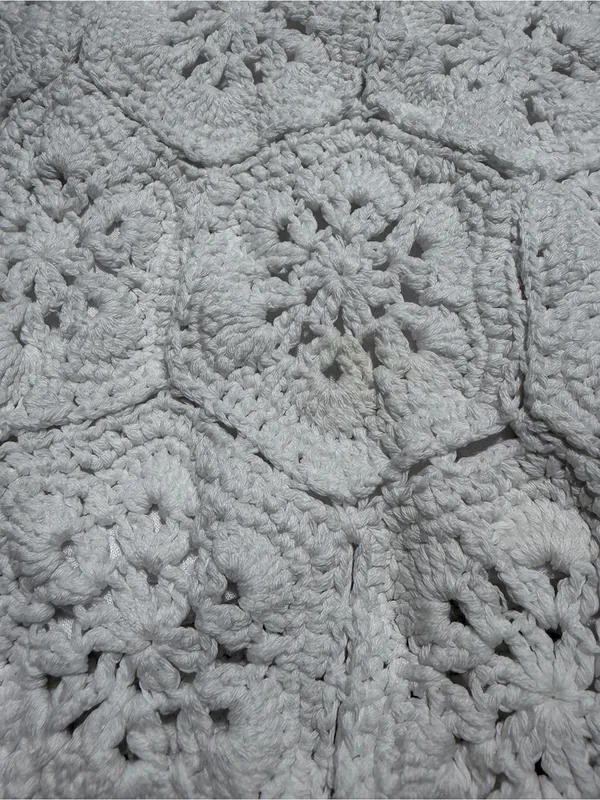 Show Me Your MuMu Palmer fleetwood White Crochet dress medium - Image 6