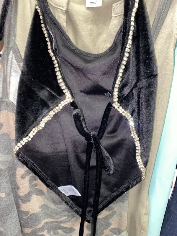Diamond Black Bandana Top - Image 2