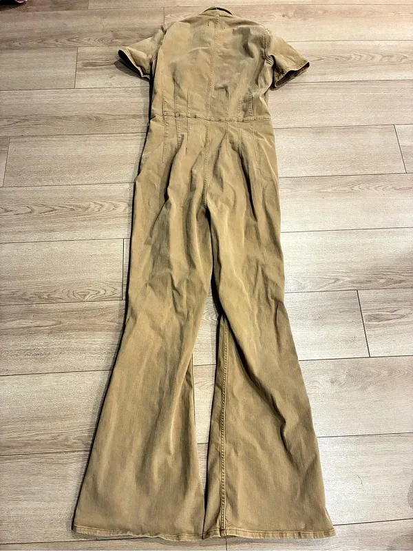 We The Free People Women’s Jayde Flare Jumpsuit Tan Size XL - Image 4