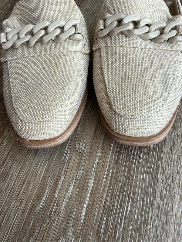 Dolce Vita Beige Chain-Trim Mules - Image 6
