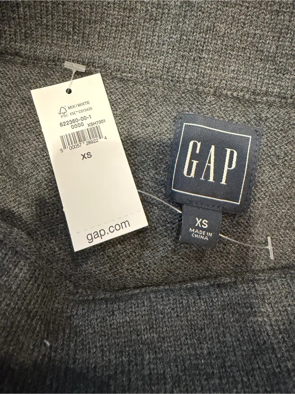 NWT Gap Column Merino Wool Sweater Skirt Midi in Gray Size XS - Image 5