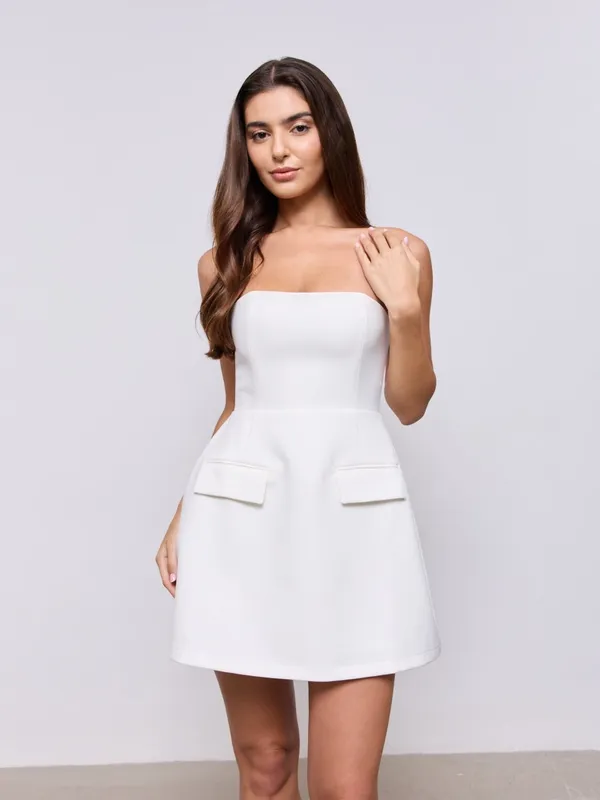 NWT Odd Muse The Ultimate Muse Strapless Mini Dress White medium - Image 3
