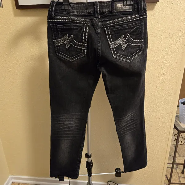 Miss Me Capri Sunny Skinny Black Denim Jeans Size 30 - Image 7