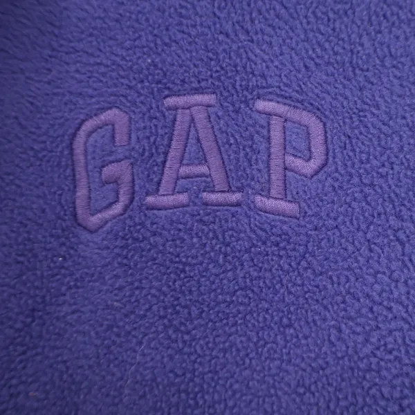Gap XS Purple Fleece Hoodie Embroidered Logo Pullover Sweatshirt 11504 - Image 2