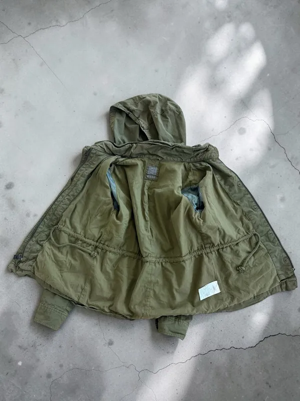 Gap Military Jean Jacket Green Button Front Pockets Vintage Y2K 10 - Image 6