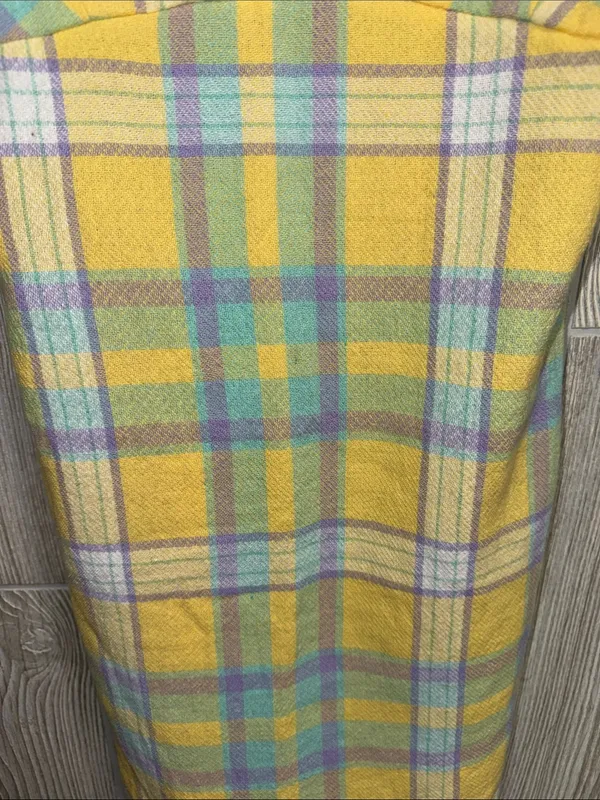 Zara Yellow Plaid Mini Dress with Pastel Accents - Image 4