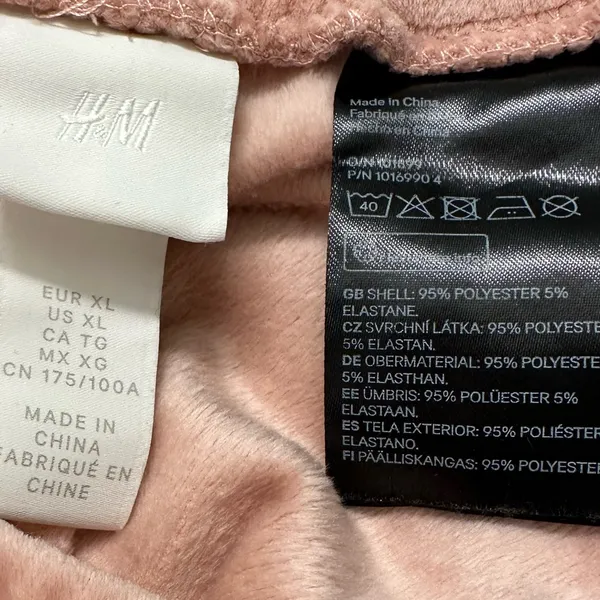 H&M Velour Peach Pullon Loungewear Sweatpants Xl - Image 6